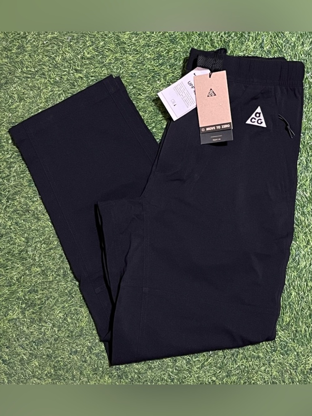 NWT Nike ACG UV Hiking Pants Black Woven Straight Belt FN2450-010 Men's SZ Small